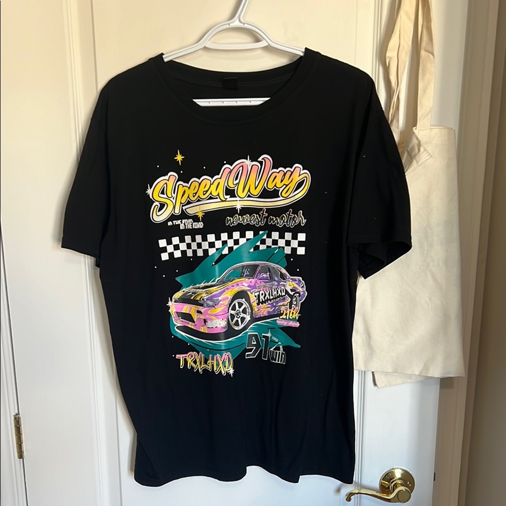 SpeedWay Kids Black Graphic T-Shirt